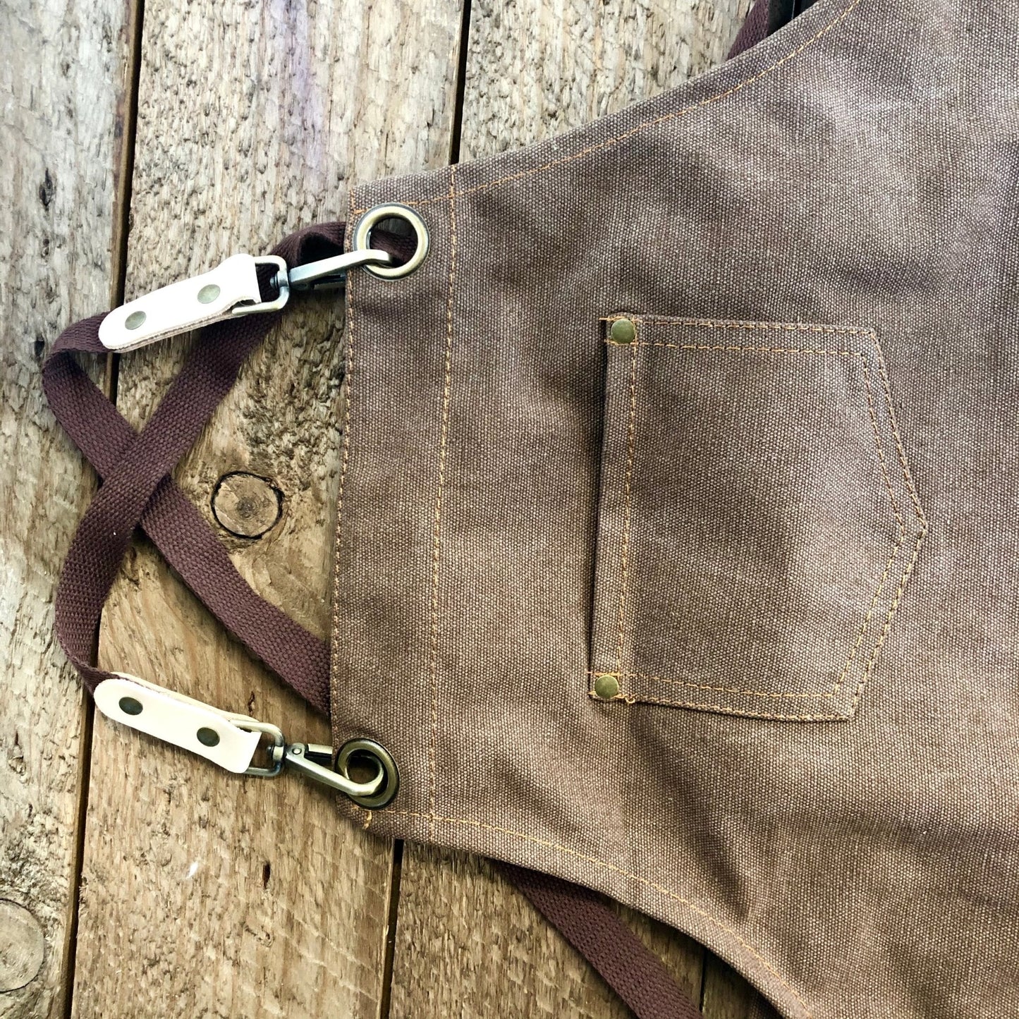 Gardening Apron - Waxed Canvas Apron with Pockets